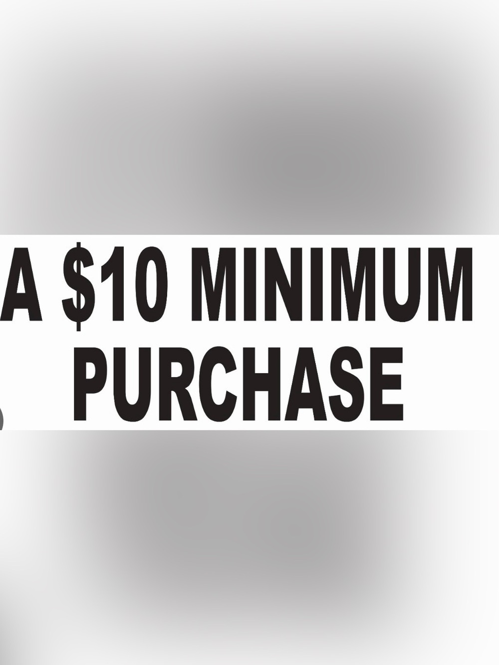$10 minimum order